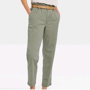 UNIVERSAL THREAD plus size olive paperbag waist cropped tapered pants 18 NWT
